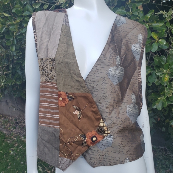 Oversized patchwork vest - Picture 5 of 9